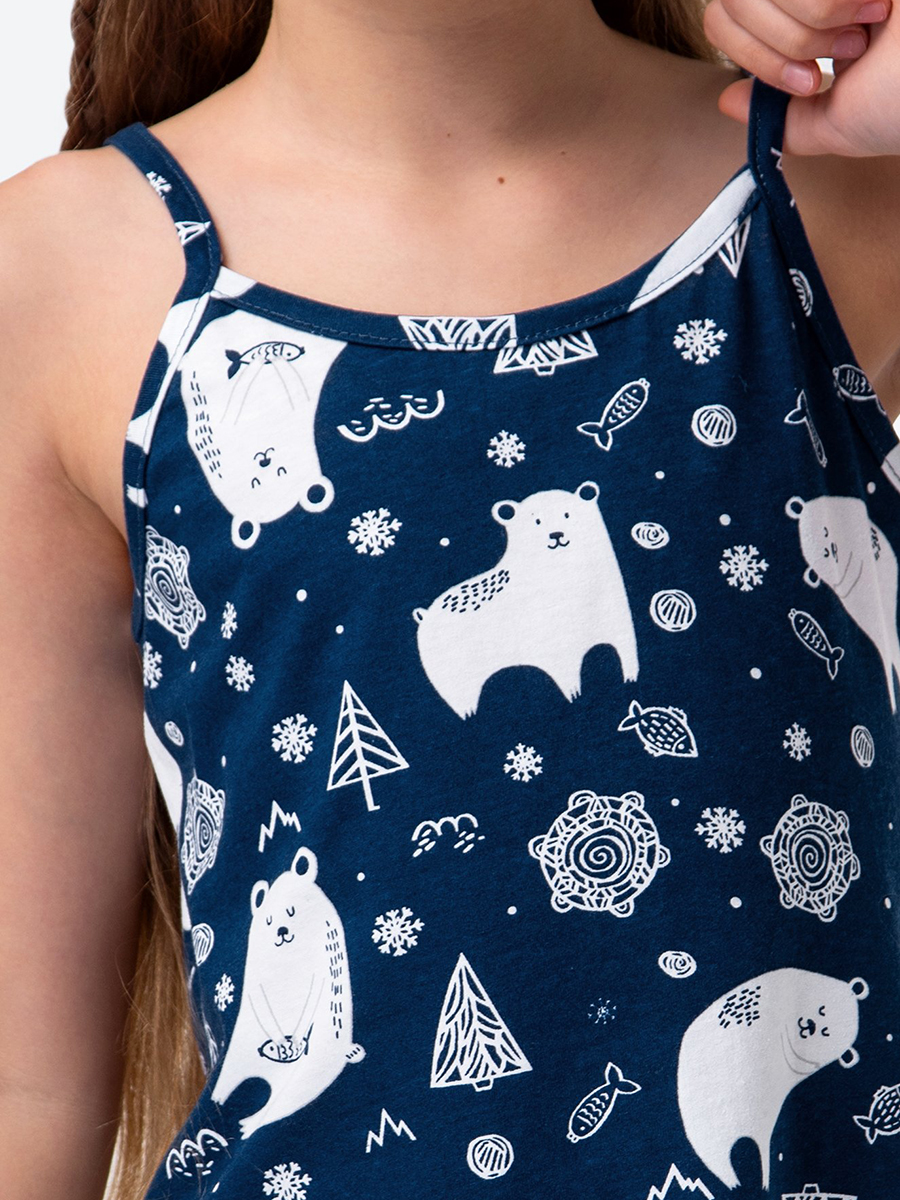 Сорочка ночная HappyFox HF3001MSPмедведи.елки.на.чернильном - фото 3