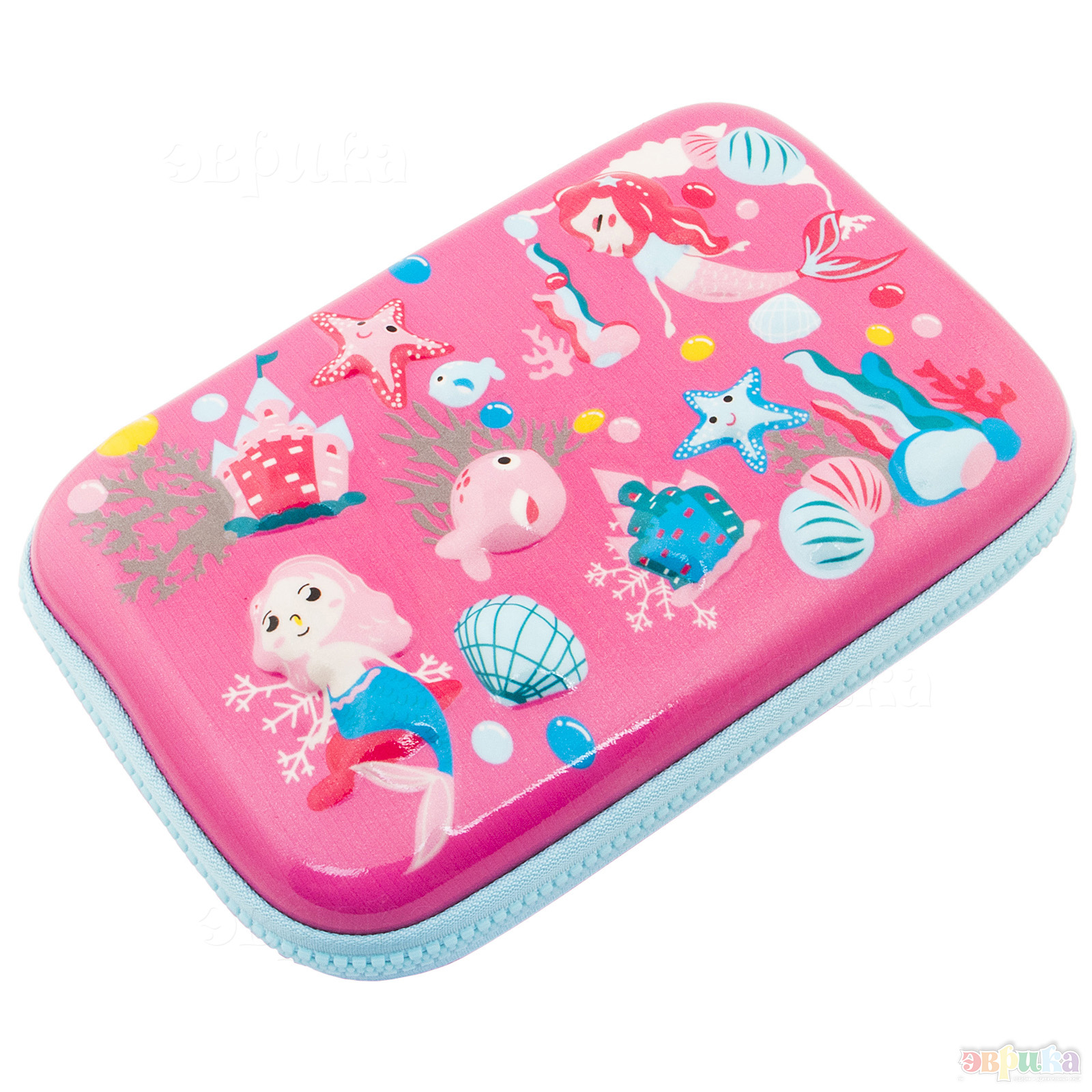 Пенал книжка ЭВРИКА Русалочка розовый - фото 1