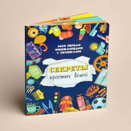 Книжка для малышей БимБиМон с окошками Секреты простых вещей Виммельбух
