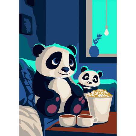 Картина по номерам Hobby Paint Панды смотрят фильм в ассортименте