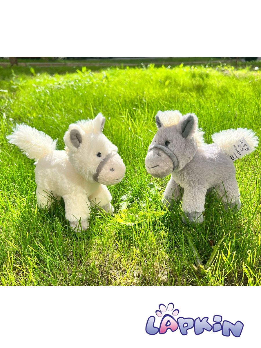 Мягкая игрушка Lapkin Лошадка 18 см белый - фото 5