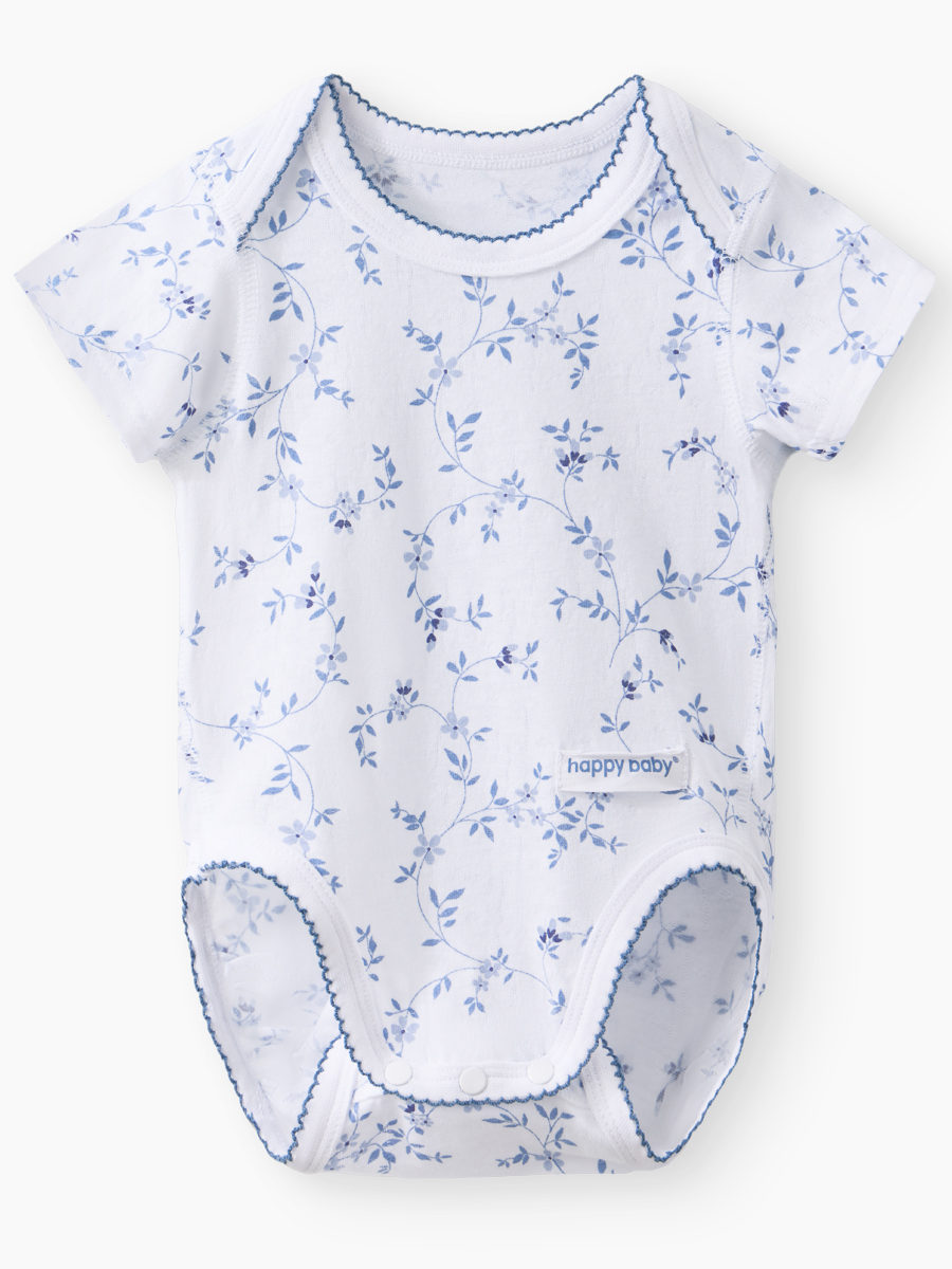 Боди 2 шт Happy Baby 90154-0_blue-flowers - фото 4