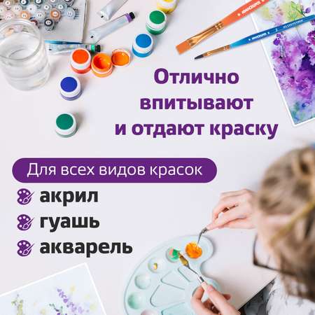 Кисть Юнландия 5 шт. (синтетика)