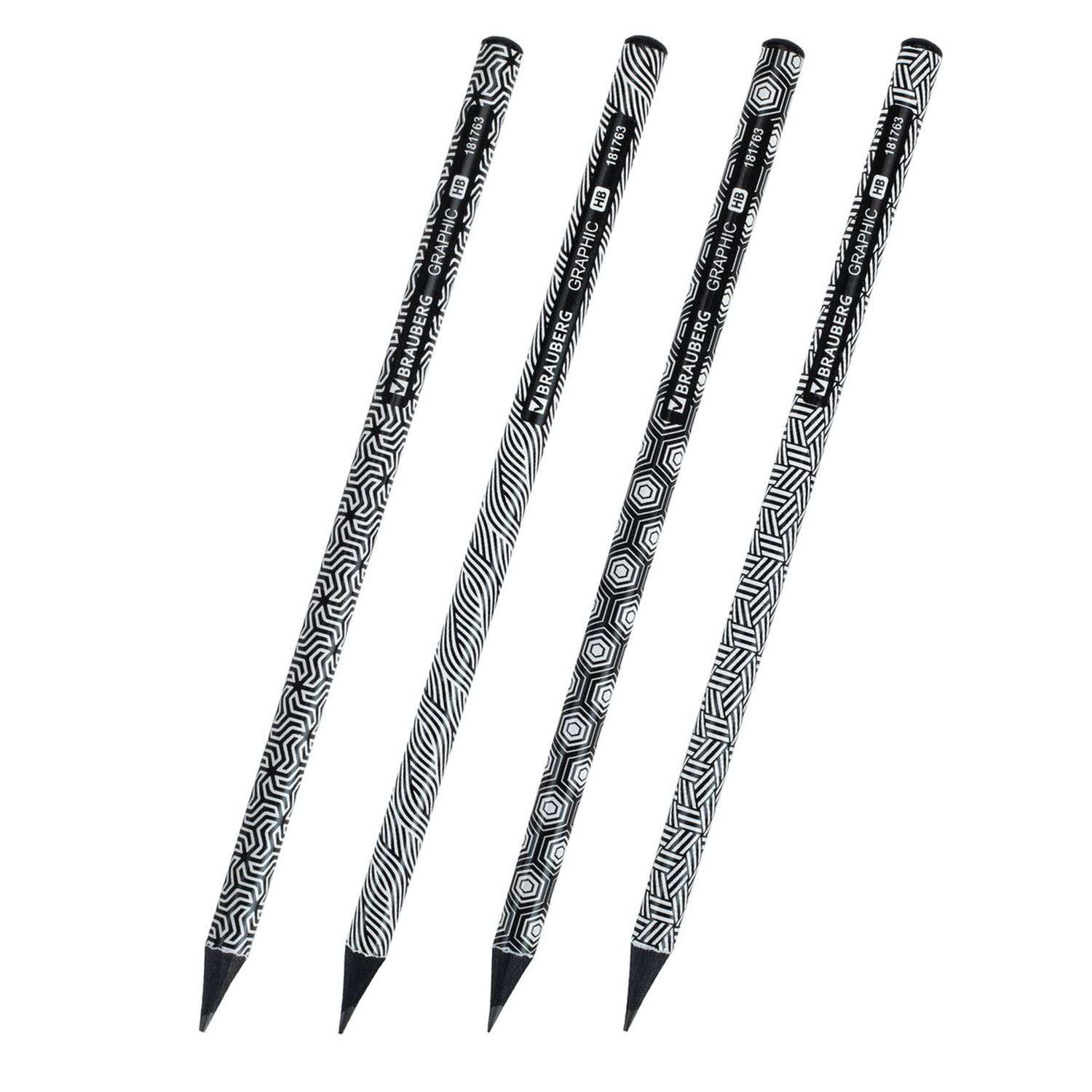 Карандаши чернографитные Brauberg 1 шт. в ассортименте - фото 1
