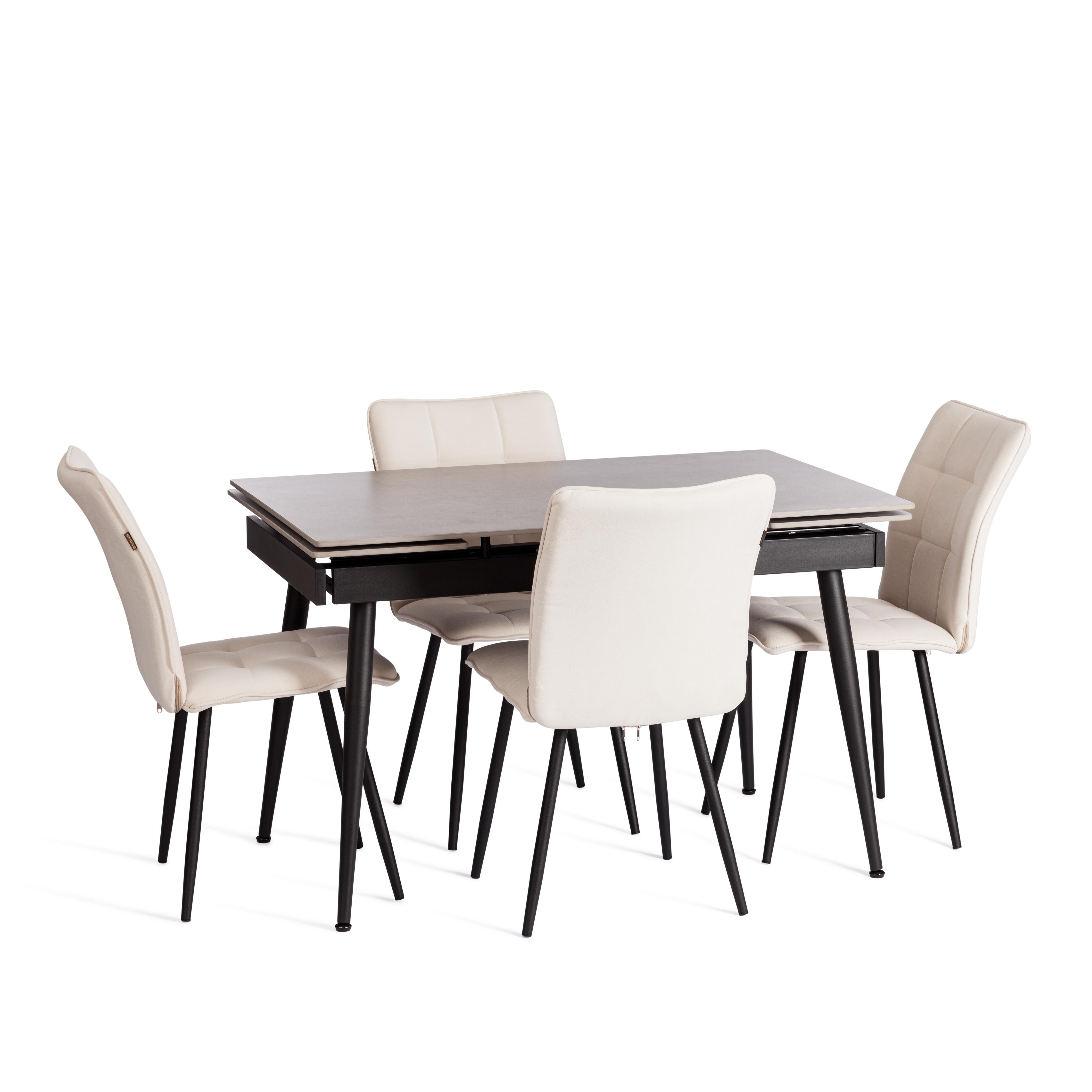 Стул TETCHAIR Bari LT велюр молочный 2 шт. - фото 11