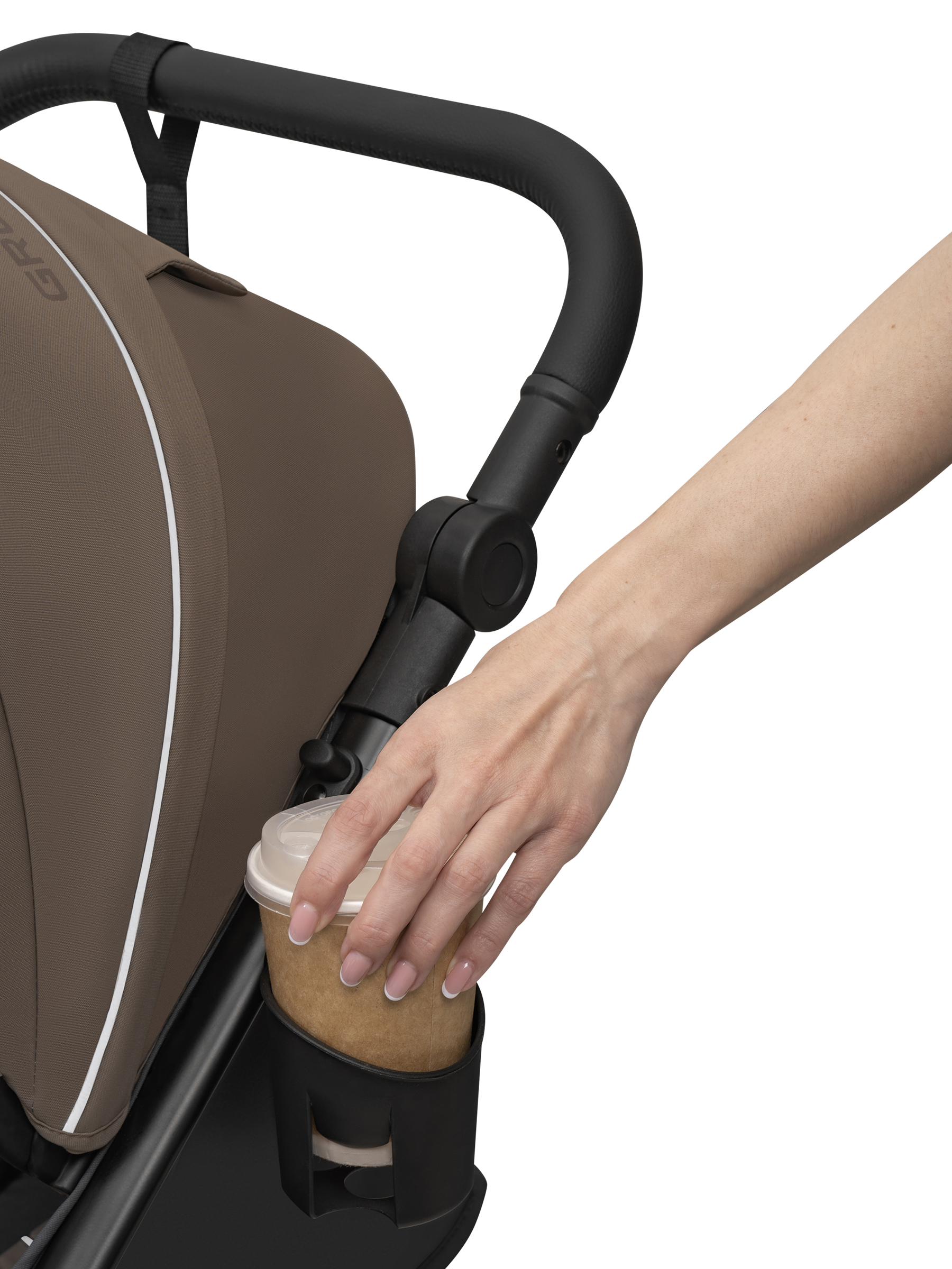 Коляска прогулочная JOVOLA Selena SL темно-бежевый-серый - фото 30