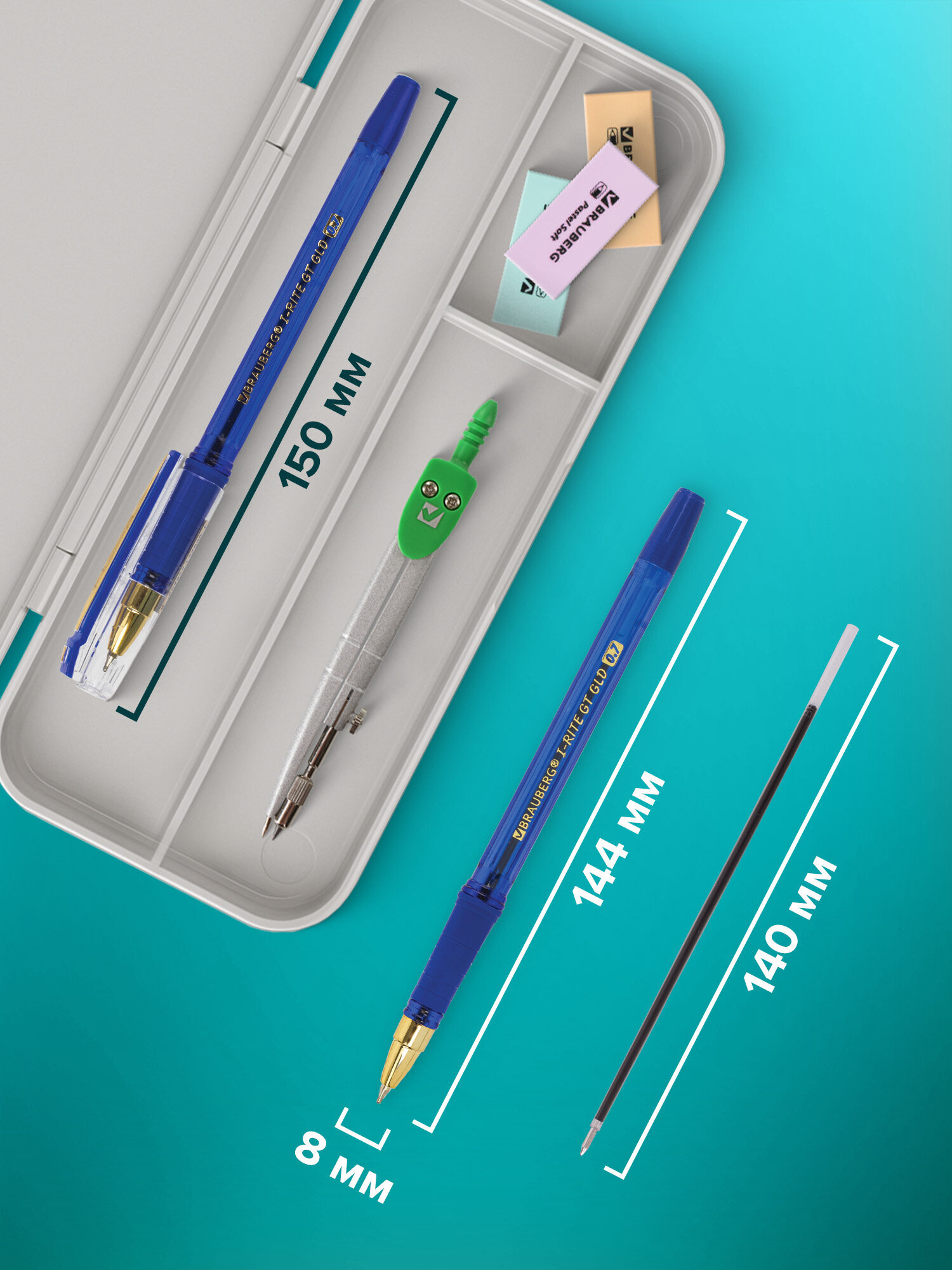 Ручка шариковая Brauberg 12 шт. - фото 4