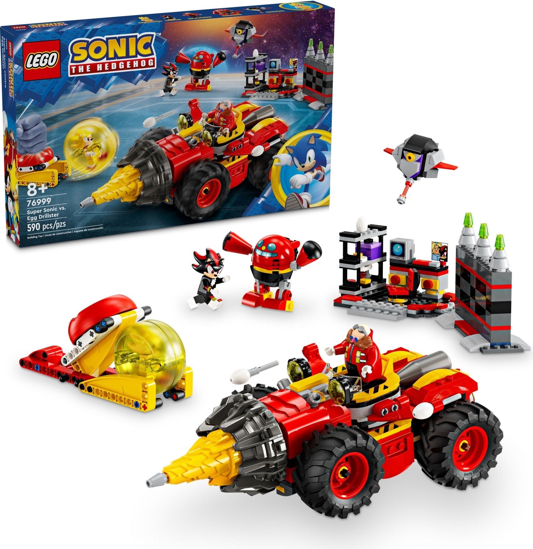 Конструктор LEGO Sonic the Hedgehog Соник и Эгг Дрилстер 590 дет. - фото 1