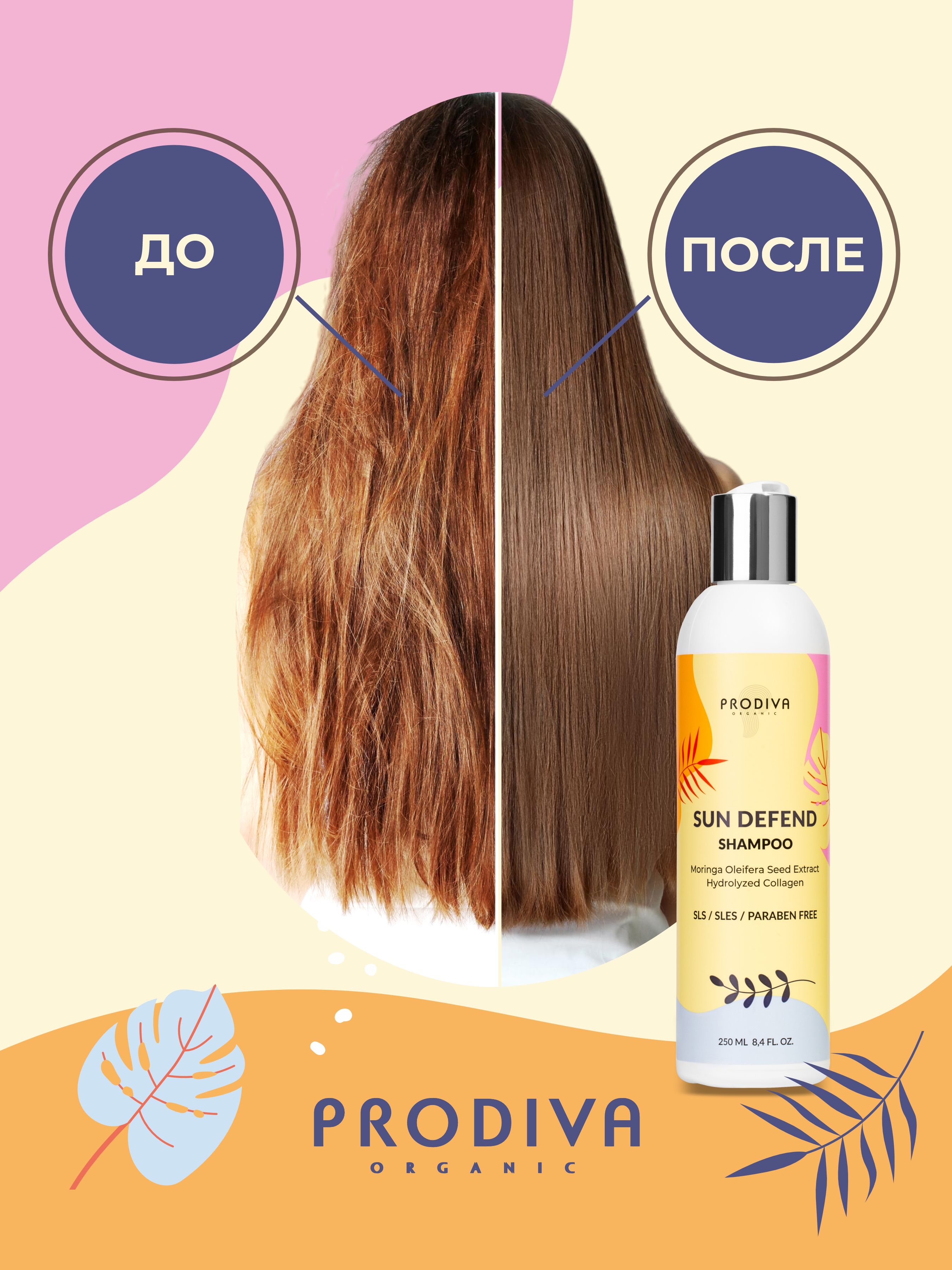 Шампунь PRODIVA бессульфатный с коллагеном 250 мл - фото 4