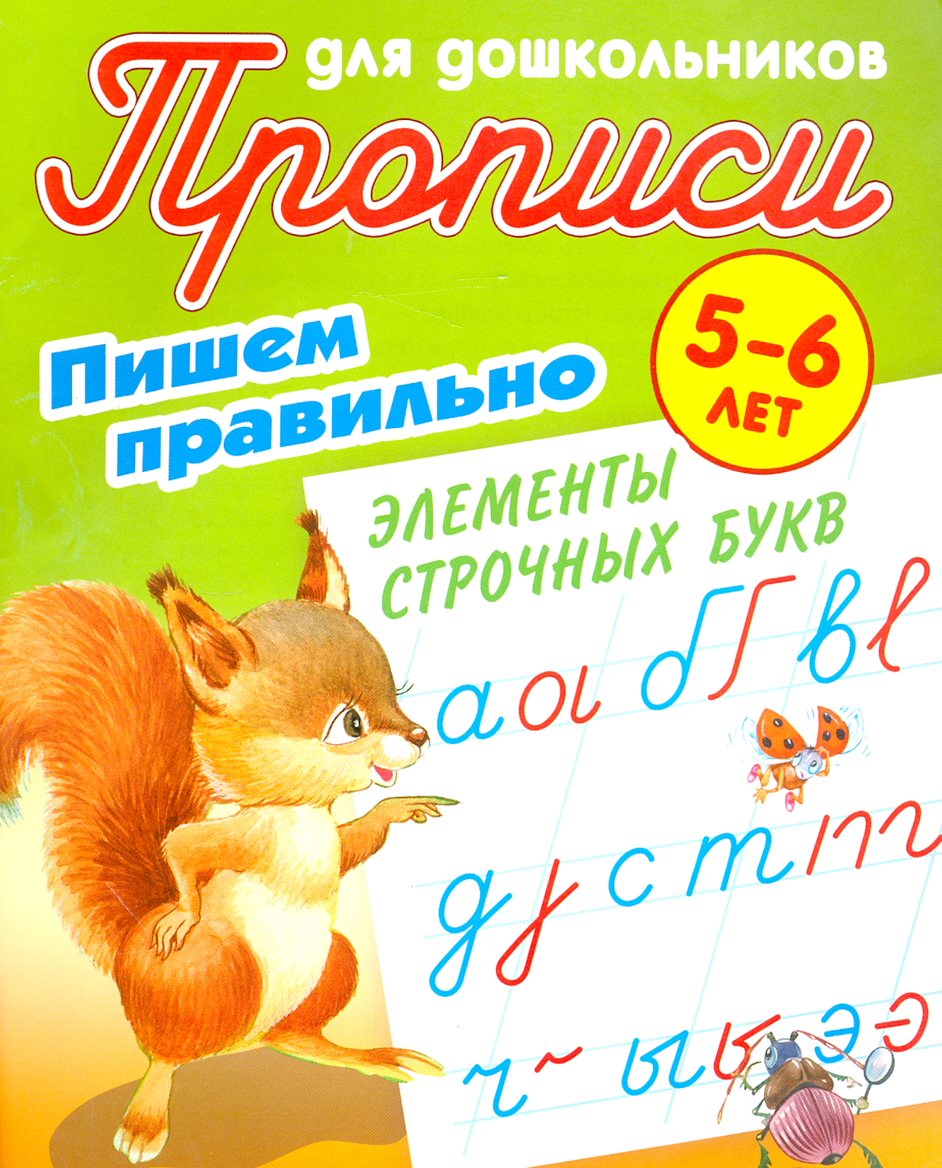 Книга Книжный дом Пишем правильно элементы строчных букв 5-6 лет - фото 1