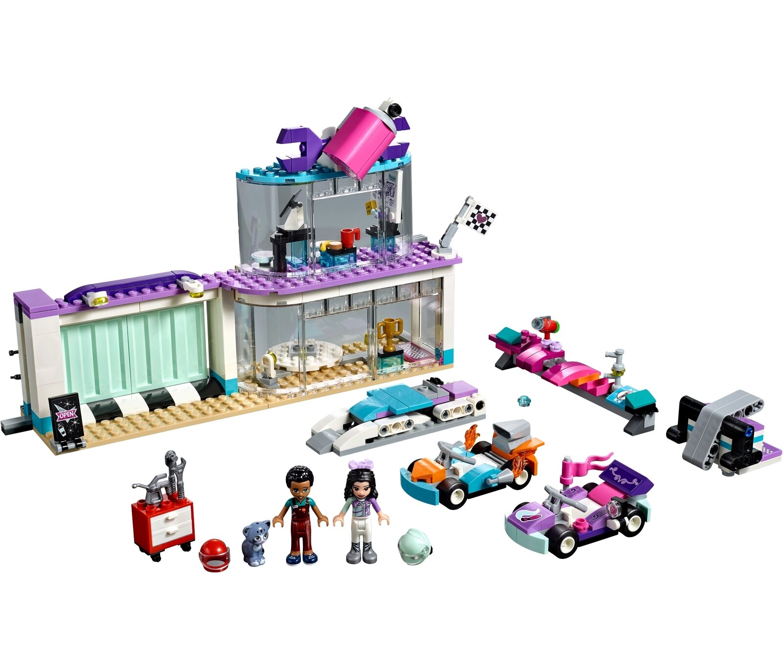 Конструктор LEGO Friends Мастерская по тюнингу машин 216 дет. - фото 1