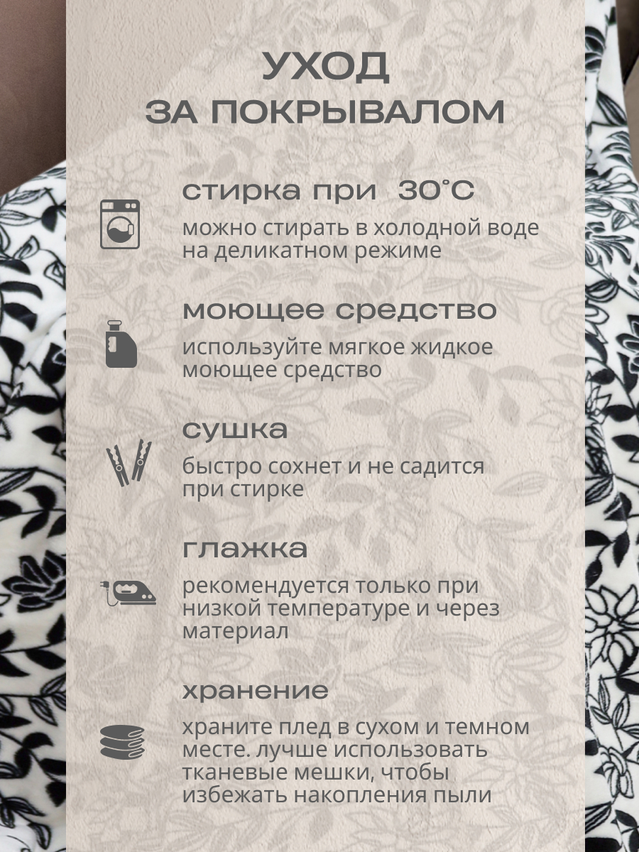 Покрывало Happy Family Руна 150 x 200 см велсофт - фото 9