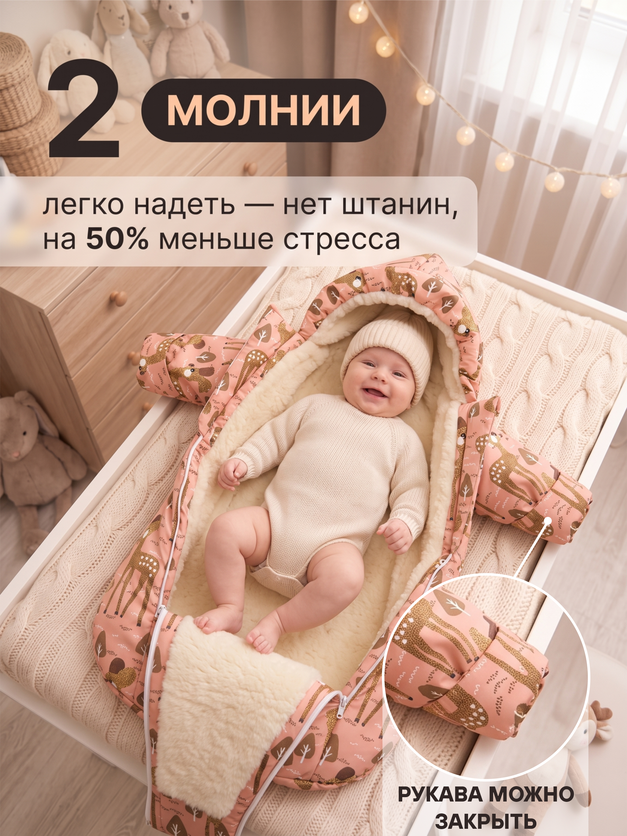 Конверт-комбинезон СОННЫЙ ГНОМИК 934/2 62 - фото 6
