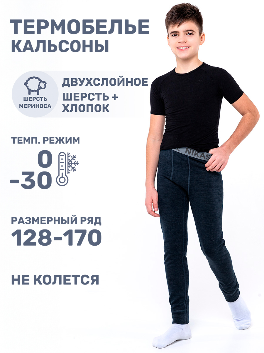 Кальсоны NIKASTYLE 2т11324 синий меланж - фото 2