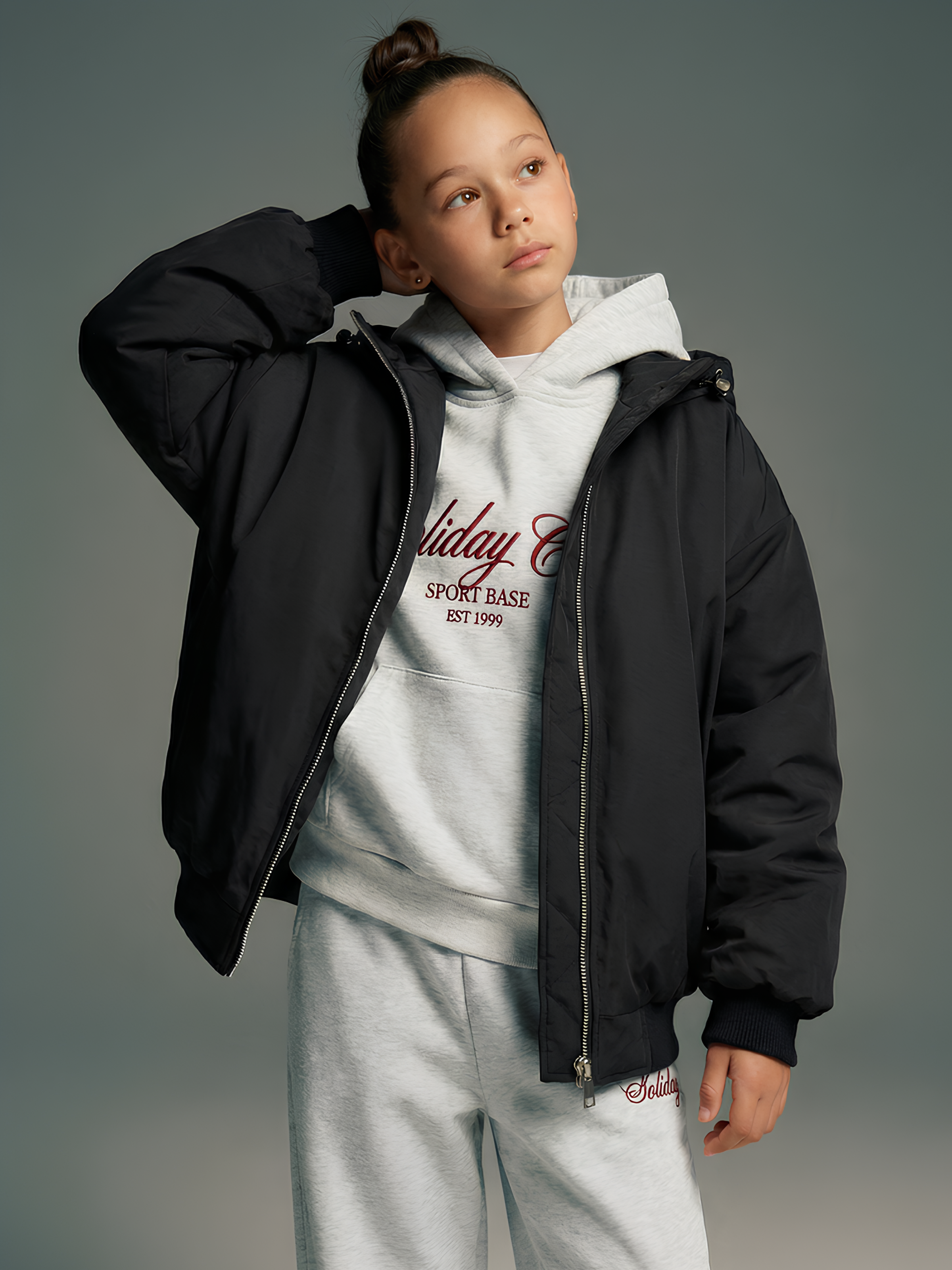 Куртка MIRANAM БомберДетскДевочкиF55Черн - фото 6