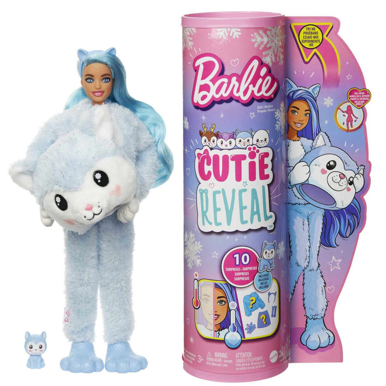 Кукла модельная Barbie Cutie Reveal Хаски HJL63 - фото 1