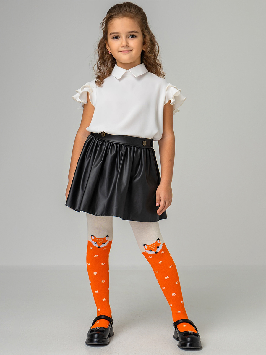 Колготки HappyFox HFGM5465кремовый.оранжевый - фото 3