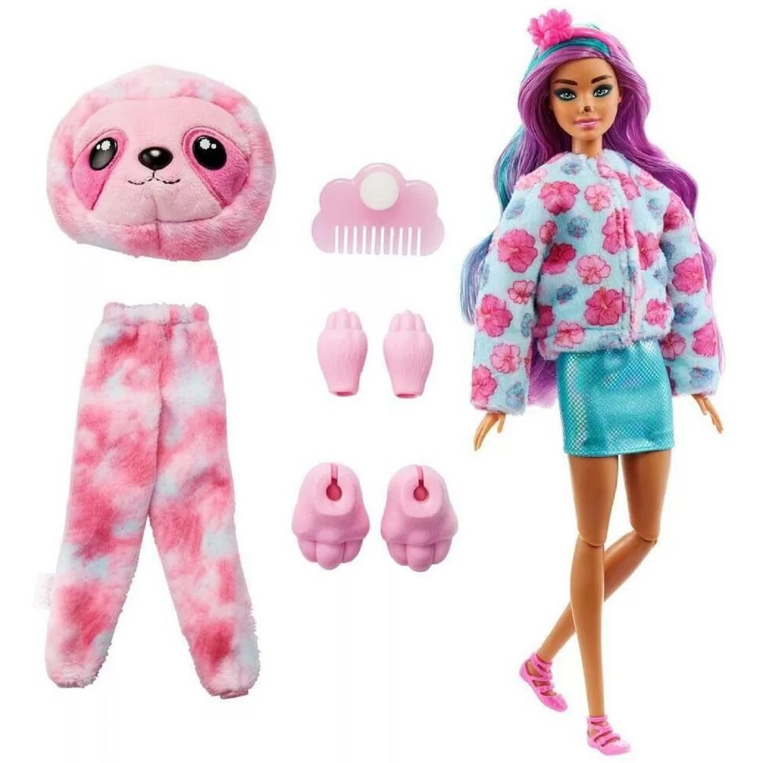 Кукла модельная Barbie Cutie Reveal Ленивец HJL59 - фото 3