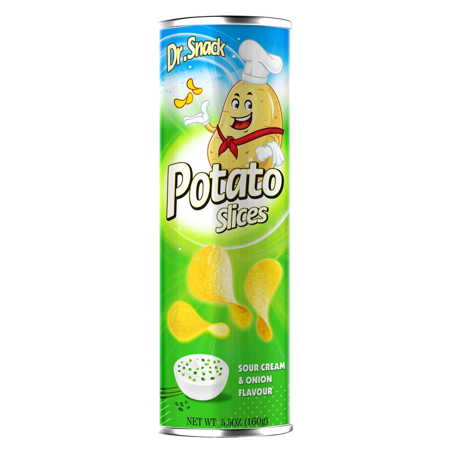 Чипсы картофельные Dr.Snack сметана и лук 160г - фото 1