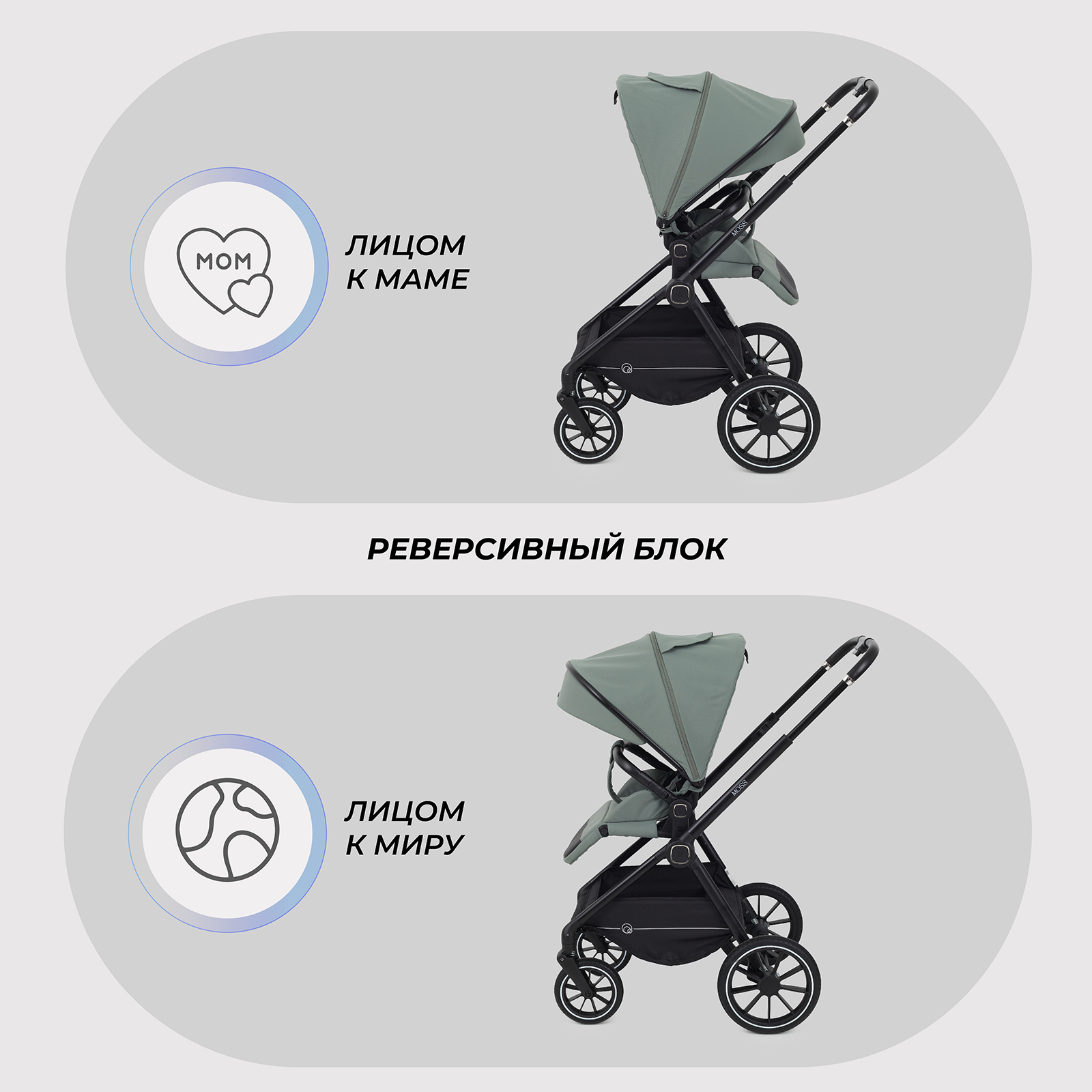 Коляска 2в1 Rant Moss 2 в 1 зеленый - фото 9