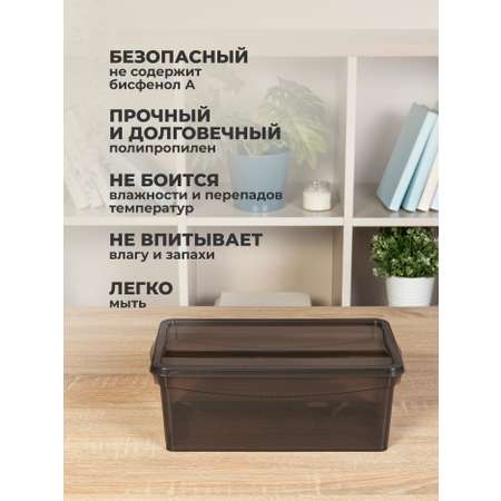Ящики для хранения Бытпласт Кристалл 4шт по 5л