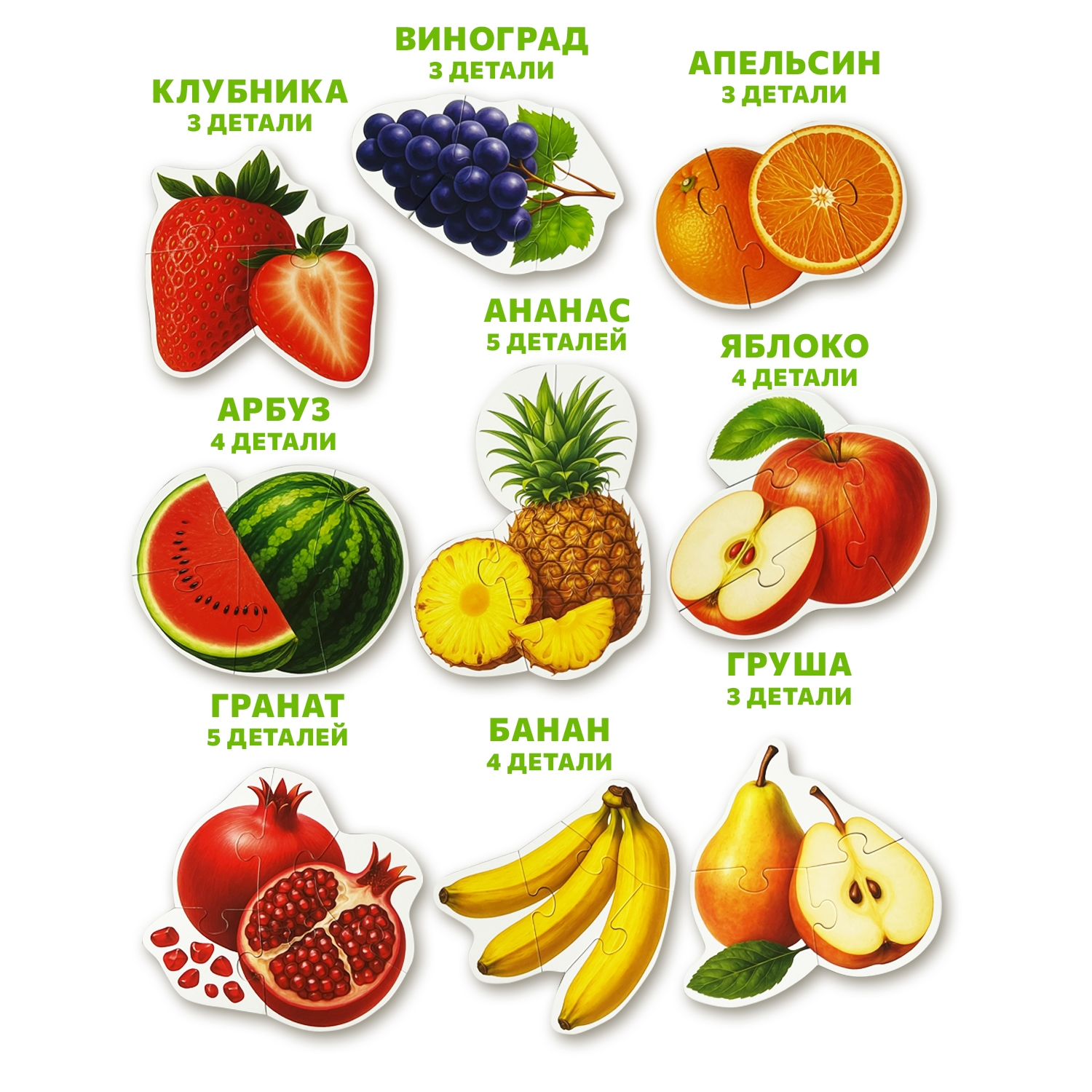 Пазл Бигр Ягоды и фрукты, УД154 классический - фото 3