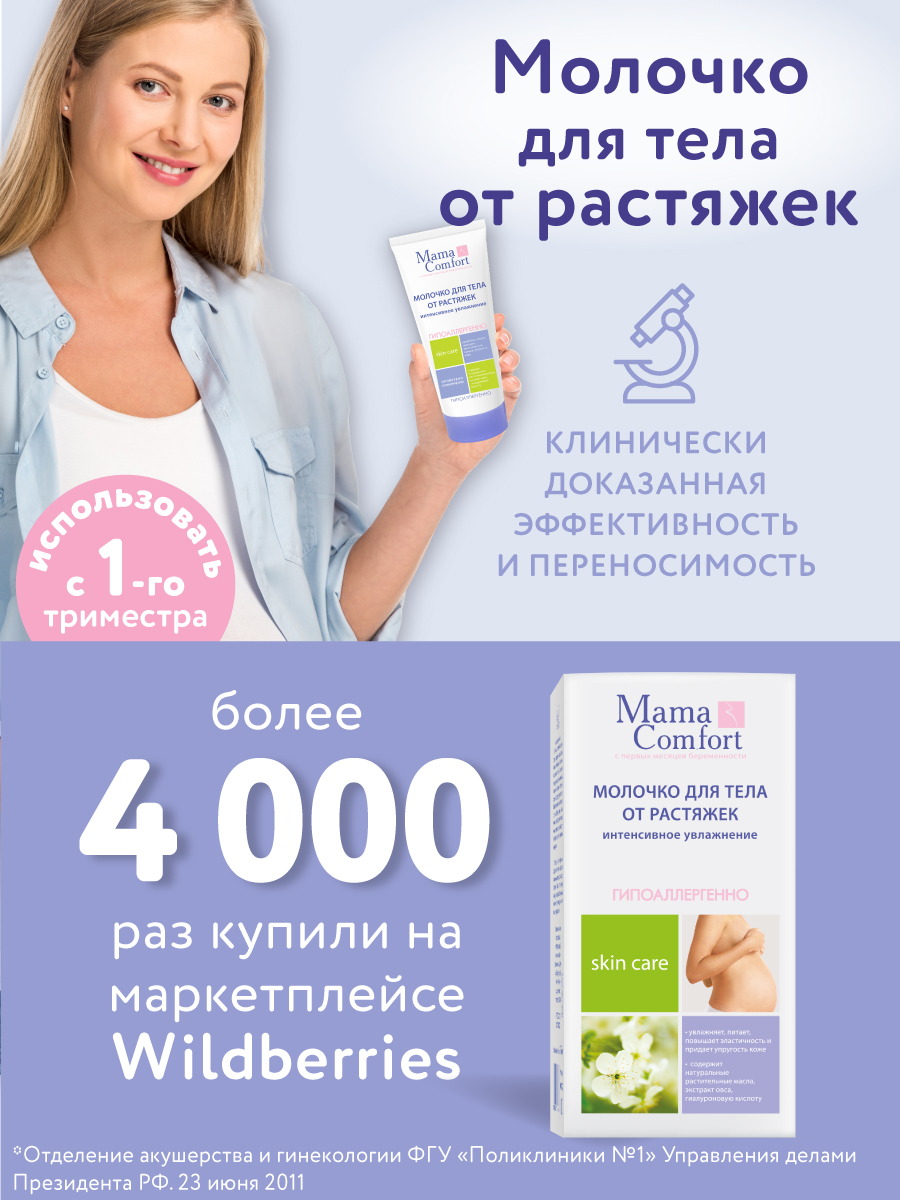 Молочко Mama Com.fort Интенсивное увлажнение 175 мл - фото 2