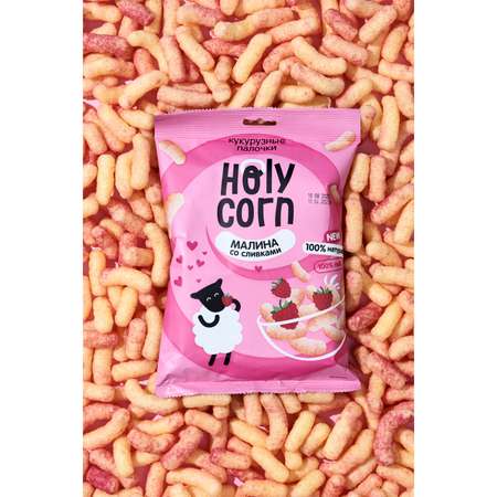 Снеки курузные Holy Corn малина 50г