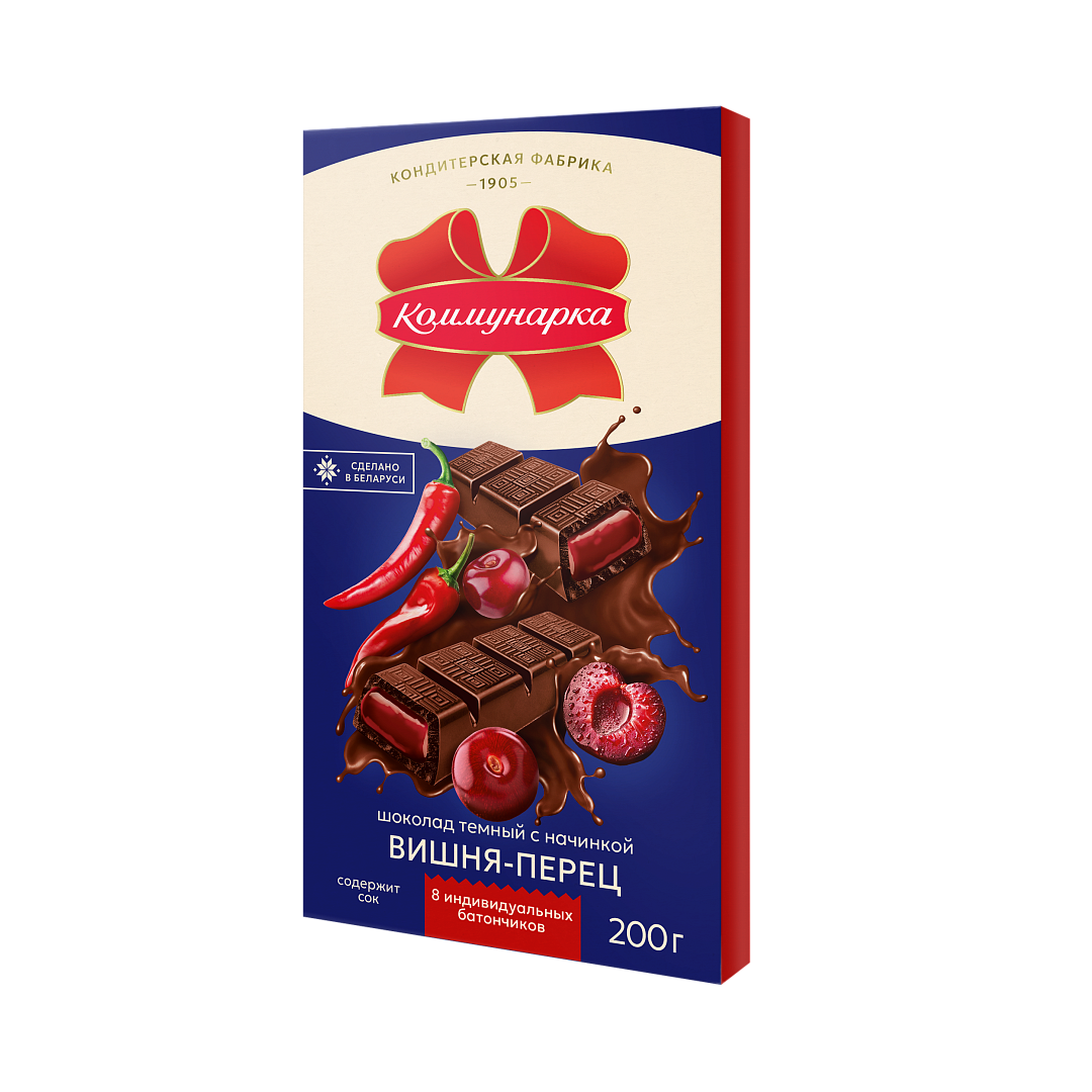 Шоколад Коммунарка темный вишня-перец 200 гр - фото 1