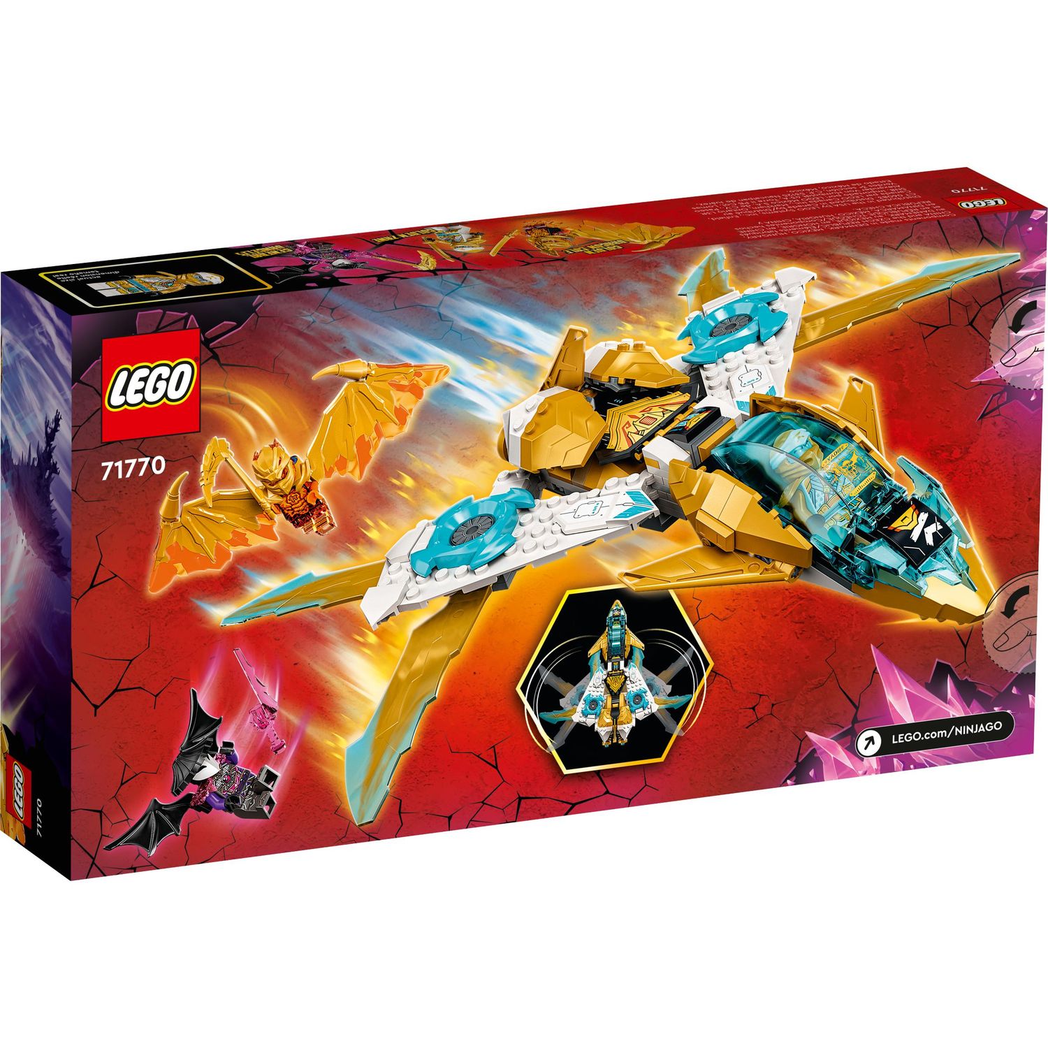 Конструктор LEGO NINJAGO Zanes Golden Dragon Jet 258 дет. - фото 5