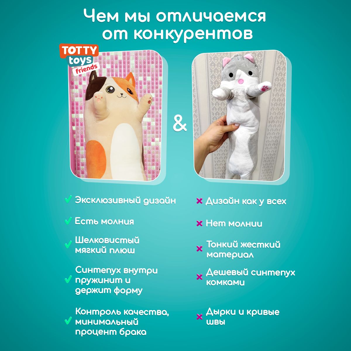 Мягкая игрушка TOTTY TOYS котик - фото 12