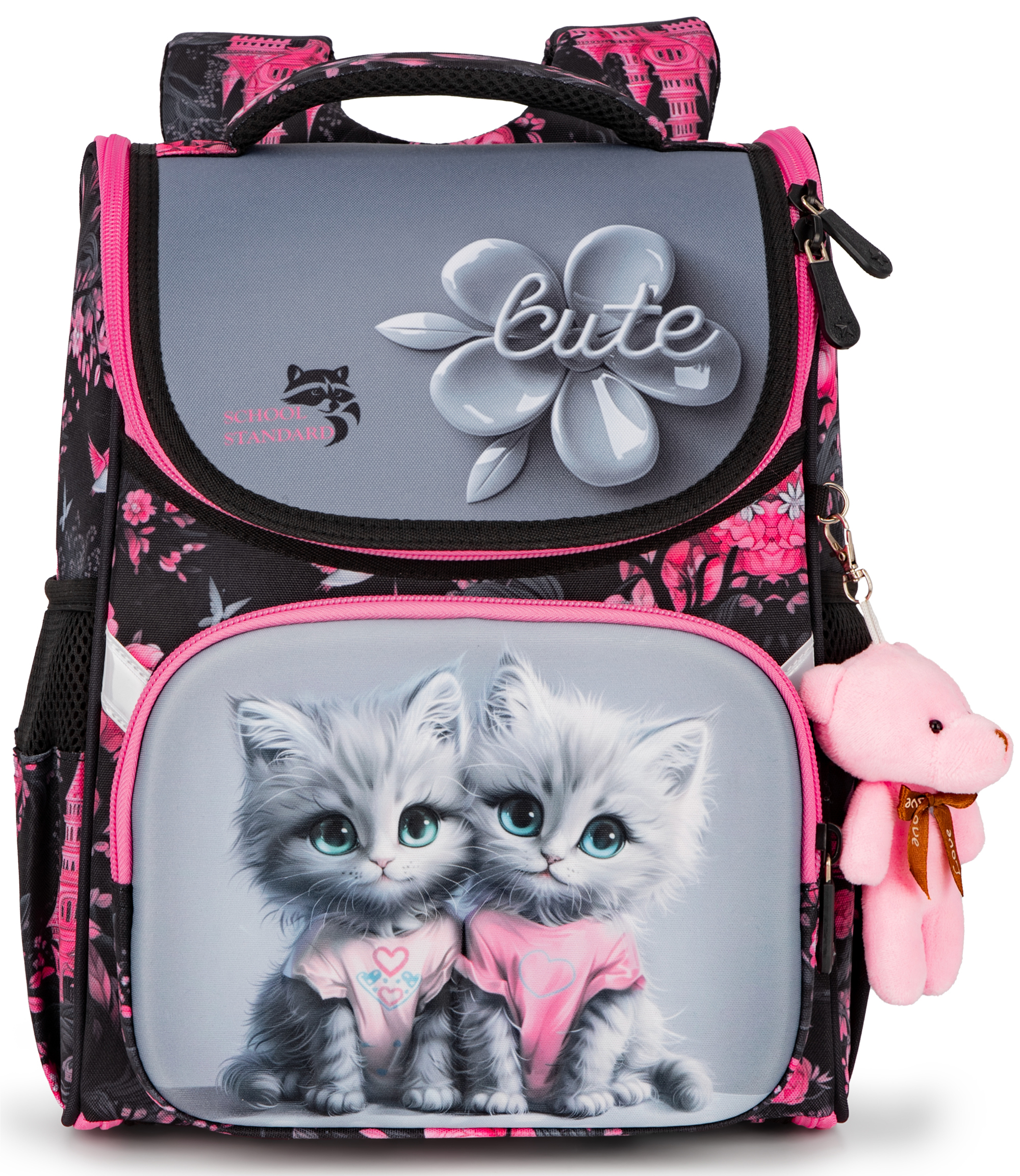 Ранец School Standard начальной школы 4 в 1 + мишка - фото 8