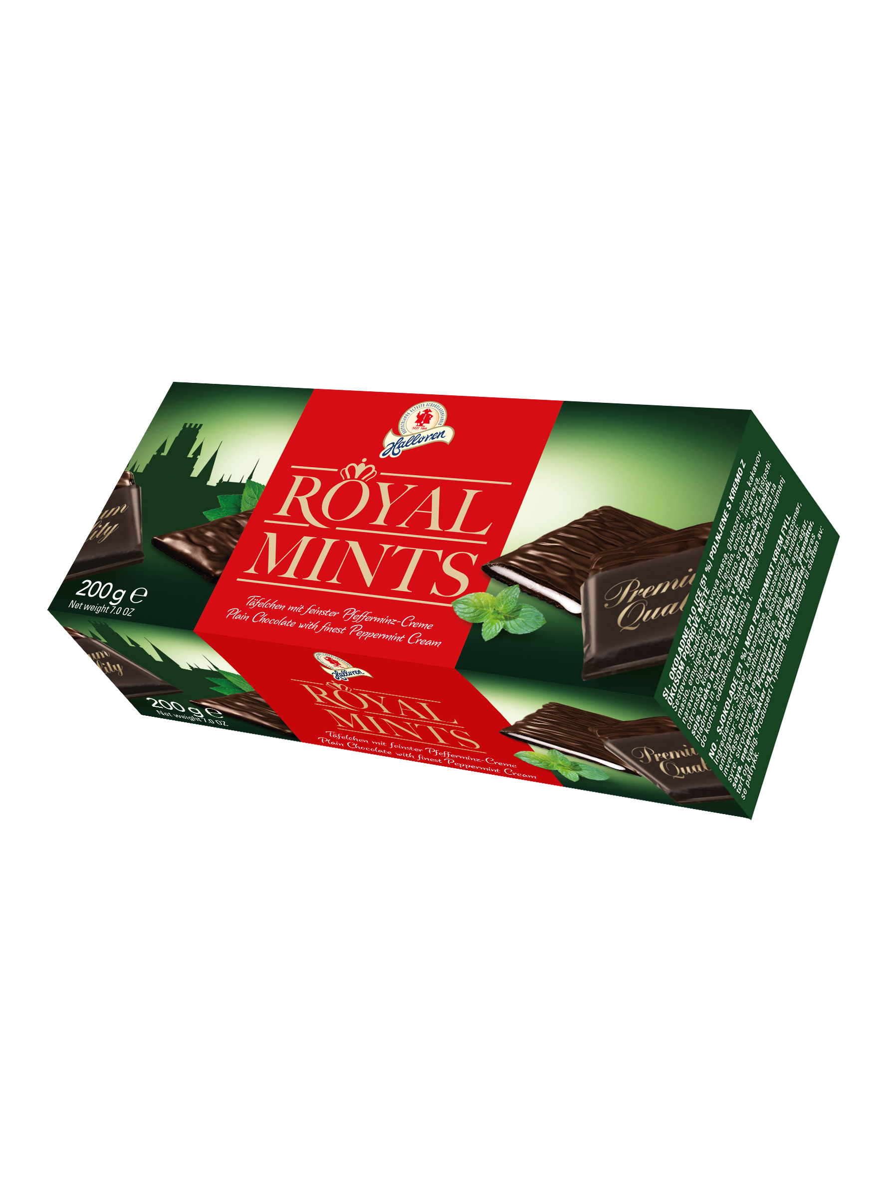 Шоколадные мини-плитки Halloren ROYAL MINTS - фото 1