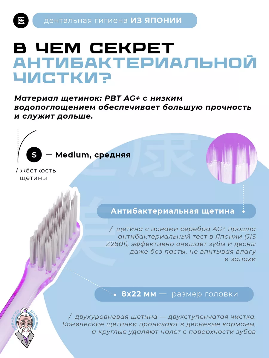 Зубная щетка классическая Доктор Сияй Ci Medical от 12 лет 1 шт. - фото 2
