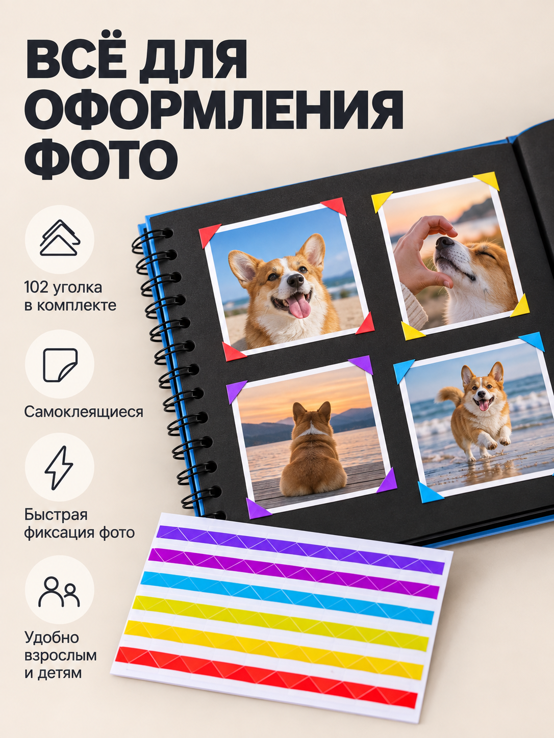 Фотоальбом iLikeGift Corgi love 20 листов - фото 4