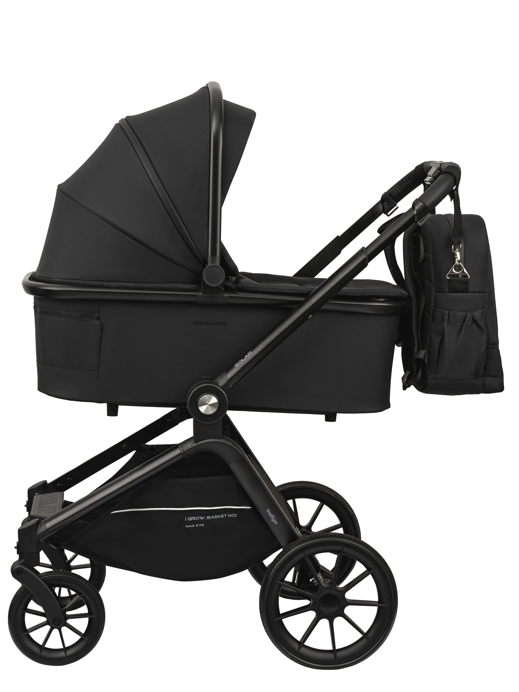 Коляска 3в1 Indigo Solar черный - фото 3
