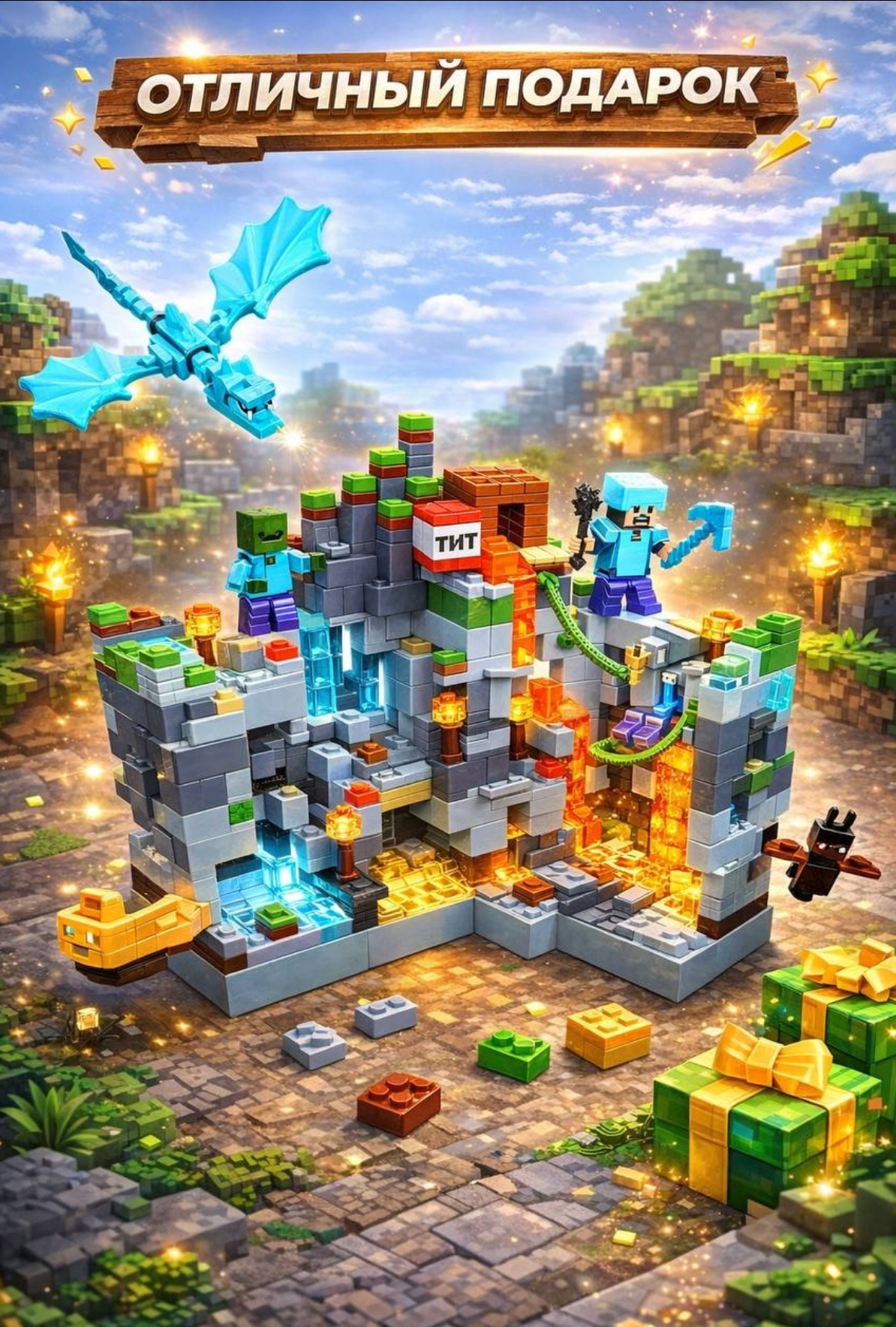 Конструктор BalaToys Битва с драконом 858 дет. - фото 3