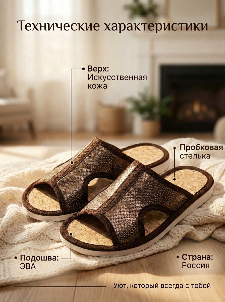 Тапочки UTA HOME 8-51/кор - фото 3