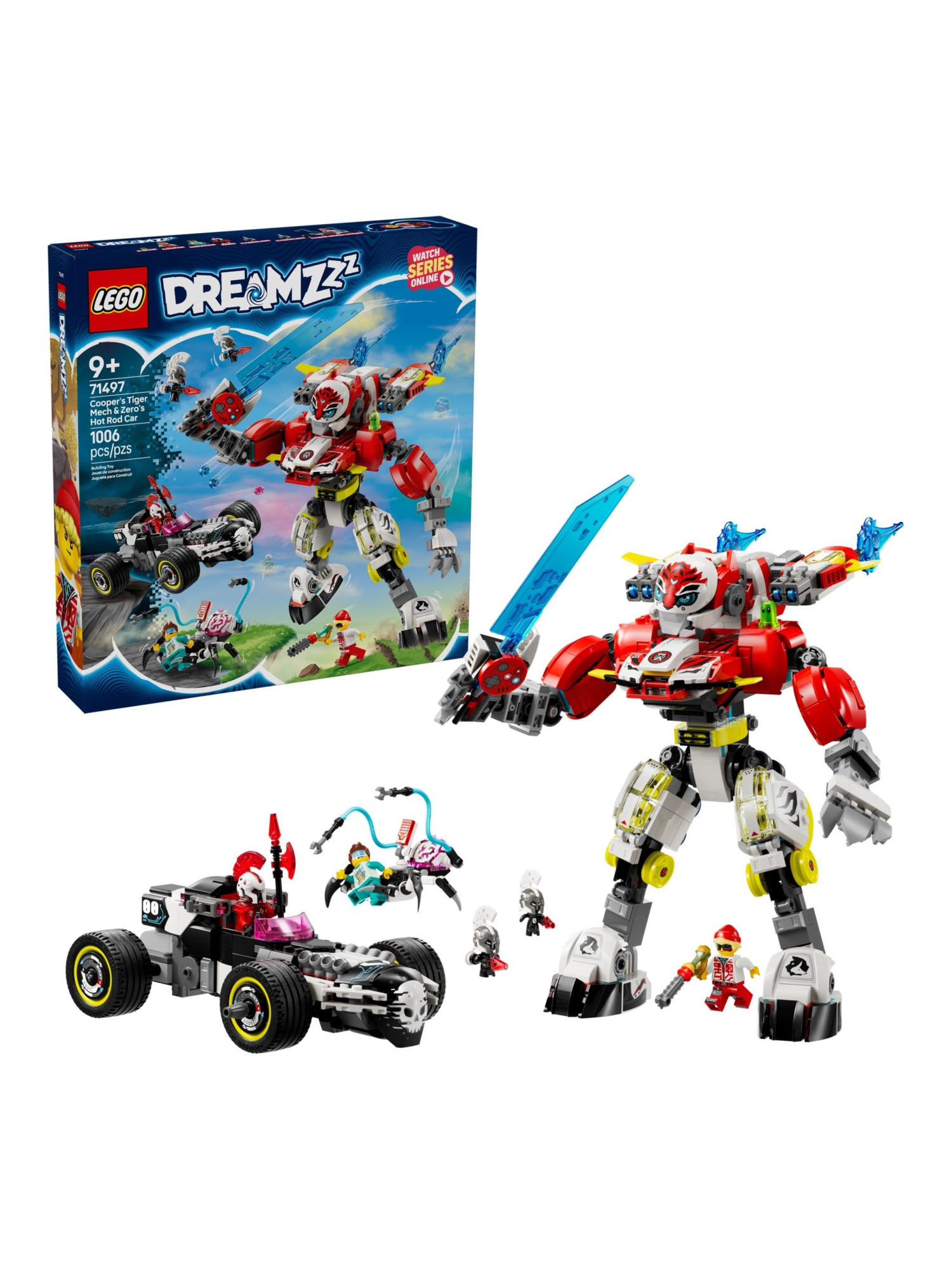 Конструктор LEGO DREAMZzz Робот-тигр и машина Зеро 933 дет. - фото 2