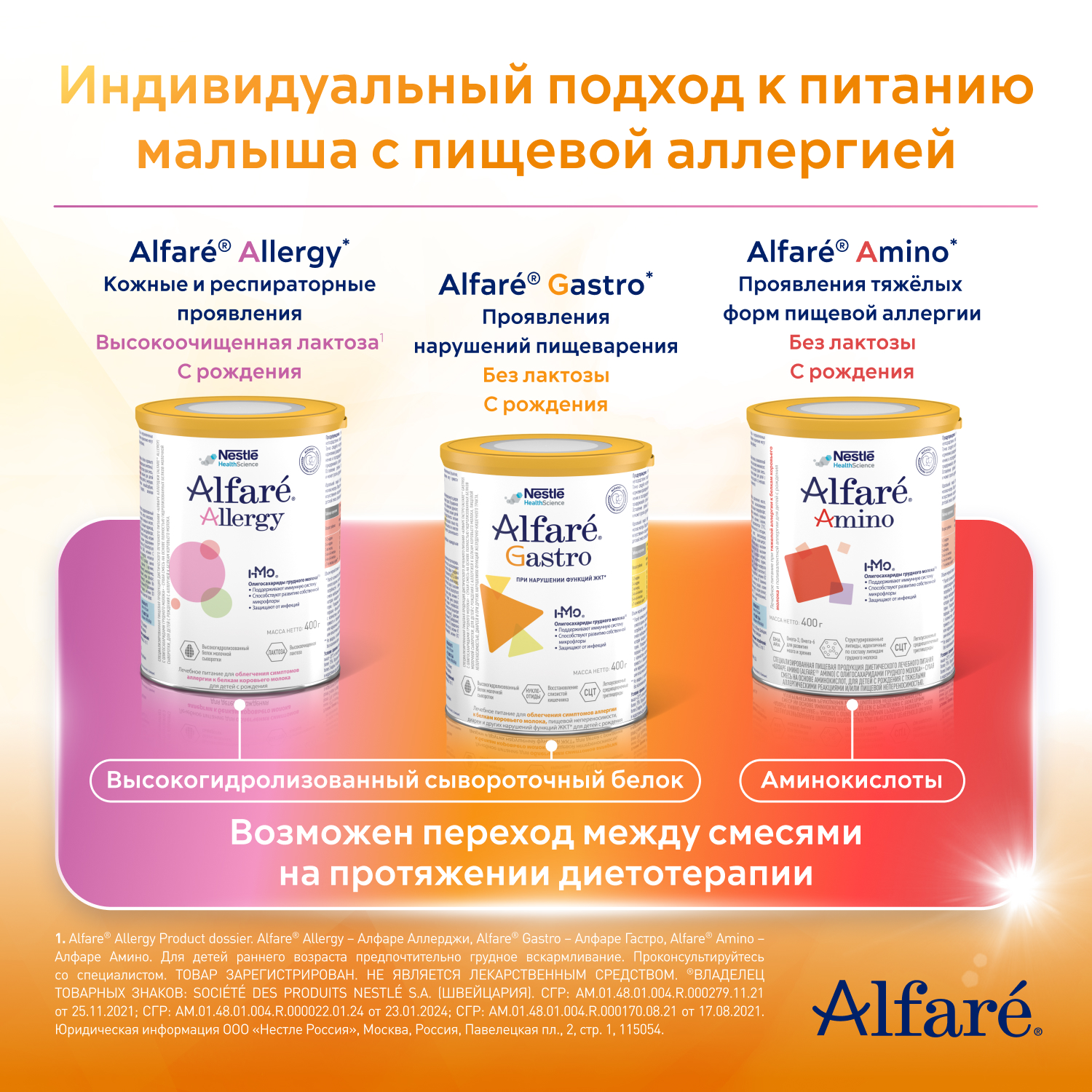 Cмесь Nestle Alfare Gastro 400г c 0месяцев - фото 17