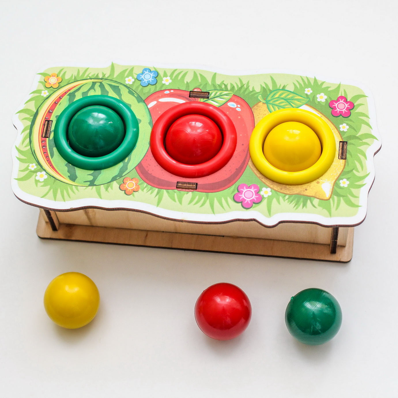 Игрушка WOODLANDTOYS стучалка Фрукты - фото 3