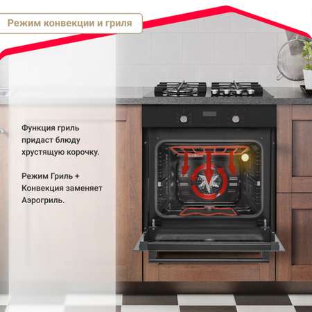 Электрический духовой шкаф Simfer Simfer Нержавеющая сталь, черный