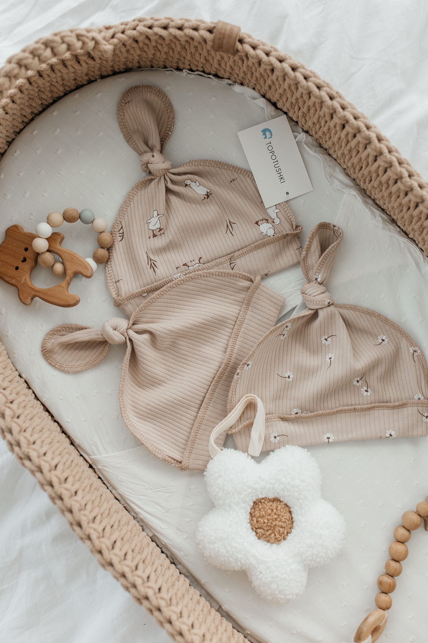 Шапочки 3 шт TOPOTUSHKI ТКР4075354ин - фото 4