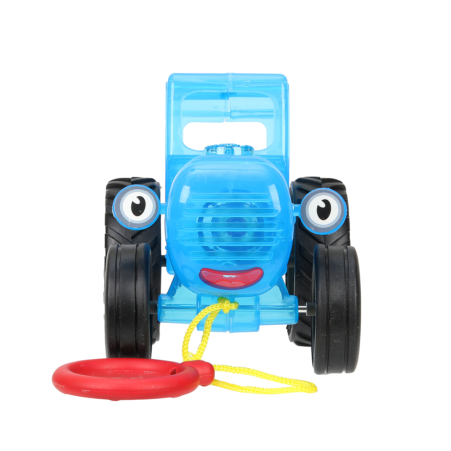 Каталка УМка Синий трактор на веревочке синий - фото 2