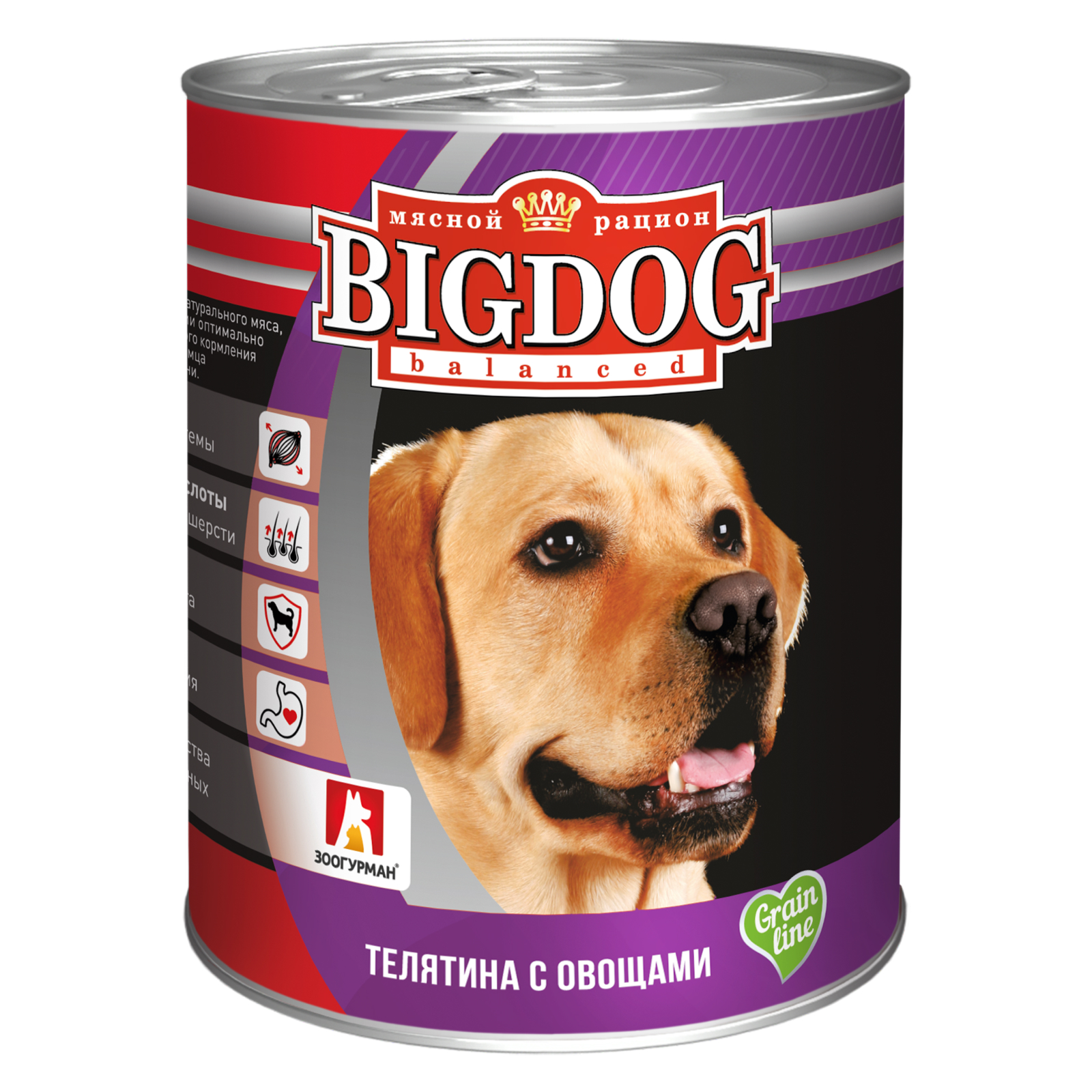 Корм влажный Зоогурман Big Dog Телятина с Овощами 850 г х 6 шт - фото 8