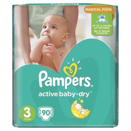 Подгузники Pampers Active Baby 3 (4-9 кг) 90 шт.