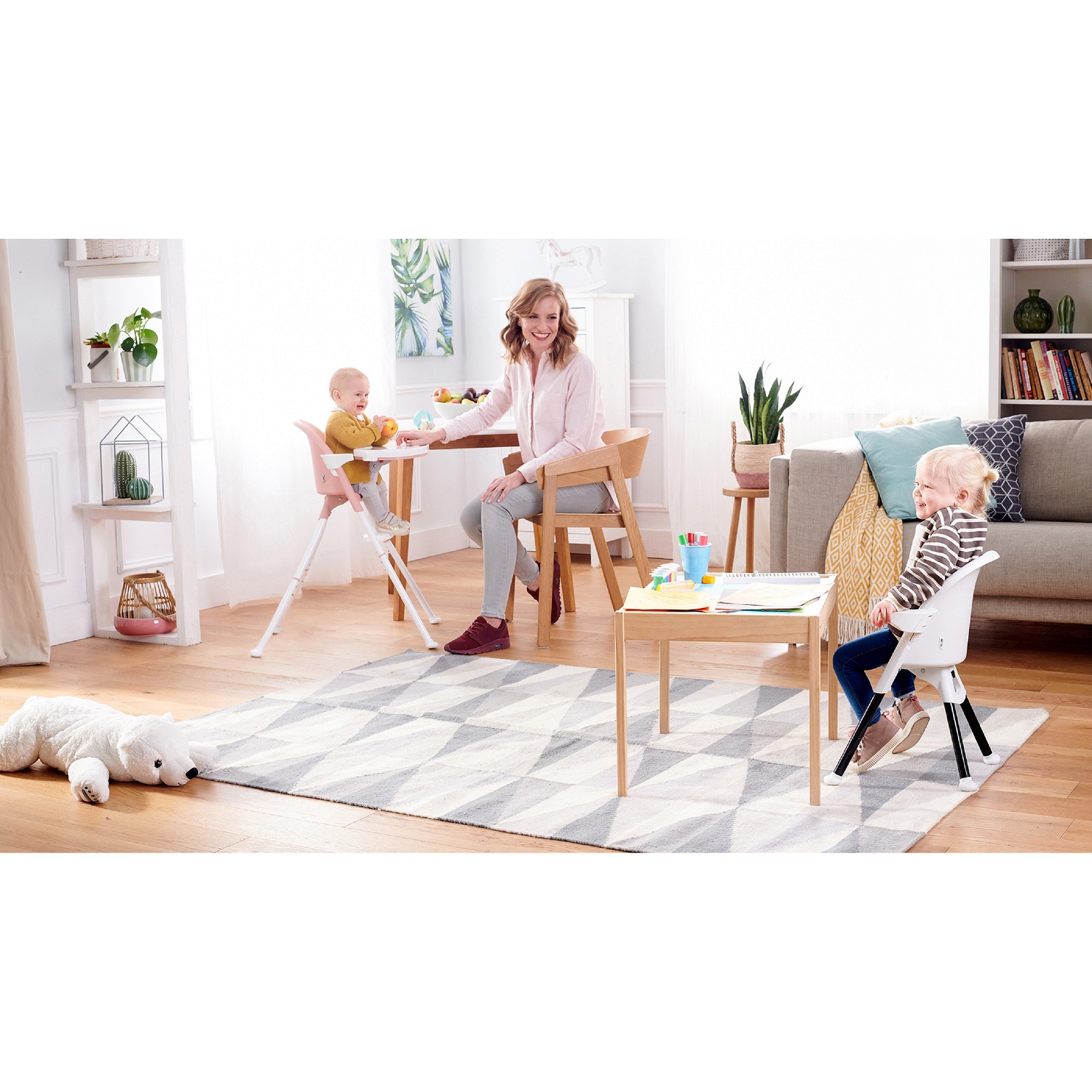 Стульчик для кормления Kinderkraft Pini Pink трансформер - фото 14
