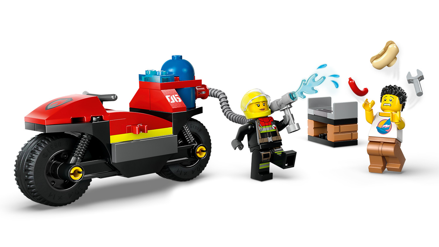 Конструктор LEGO City Пожарно-спасательный мотоцикл 57 дет. - фото 4