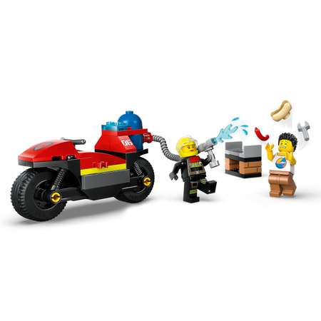 Конструктор LEGO City Пожарно-спасательный мотоцикл блочный