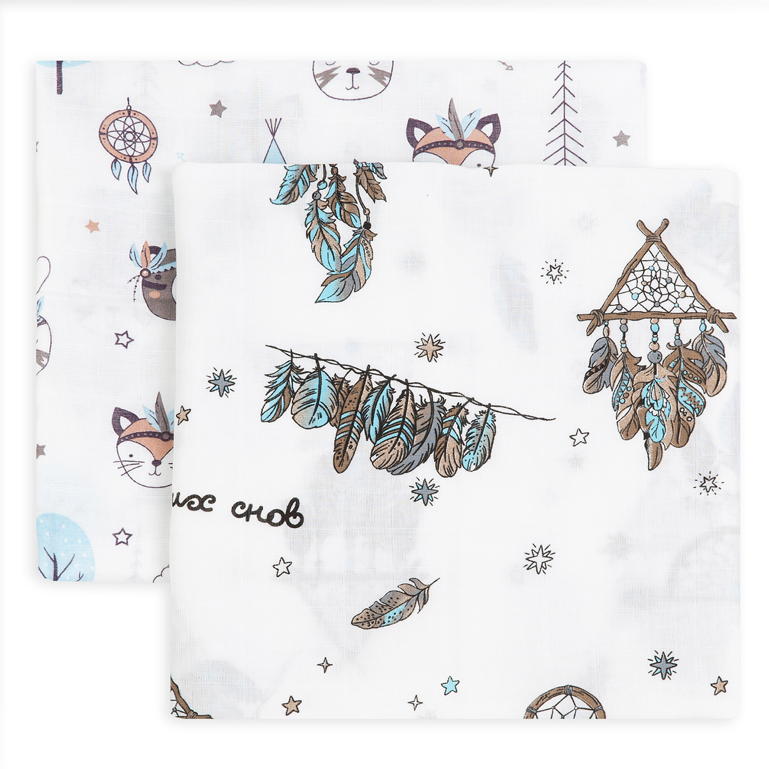 Пелёнка inlovery муслин 130x90 см 2 шт. - фото 13